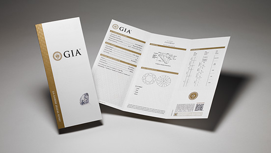 certificat diamant GIA exemple officiel