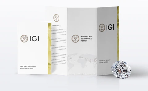 certificat IGI diamond grading report