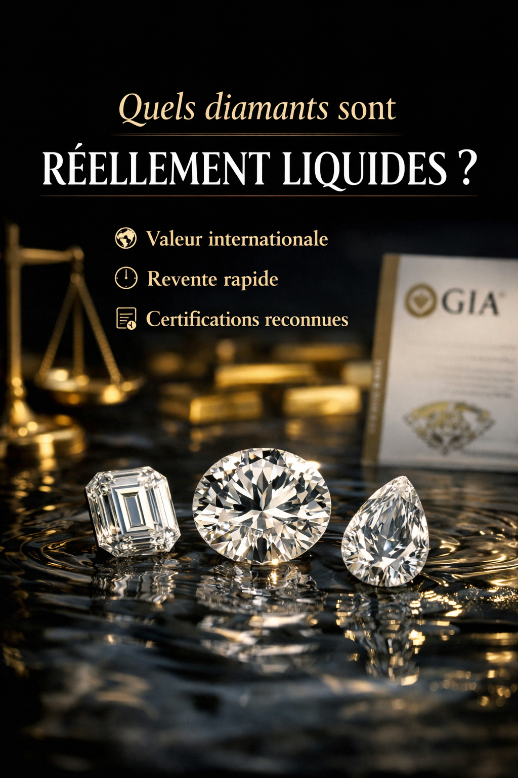 diamants investissement liquide certification gia haute joaillerie valeur revente diamant luxe 2026